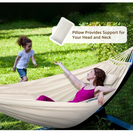 Cotton Hammock Large Soft Breathable Camping Hammock Holds Up to 660lbs