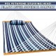 Outdoor Quilted Fabric Hammock with Spreader Bars and Detachable Pillow