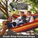 Double Hammock with Tree Straps,Extra Large 240x160cm,2 Persons Hammock