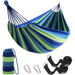 Garden Cotton Hammock Comfortable Fabric Hammock with Tree Straps