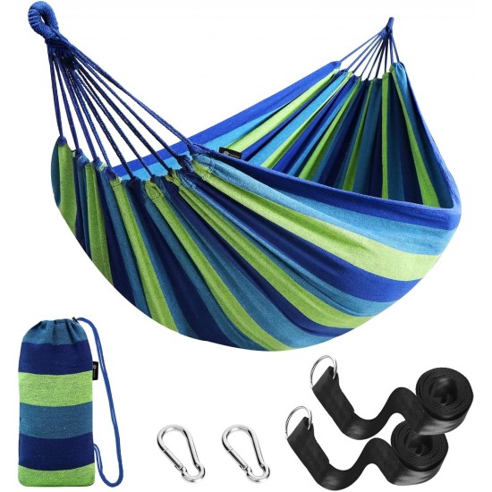 Garden Cotton Hammock Comfortable Fabric Hammock with Tree Straps