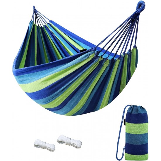 Portable Hammock with Tree Straps Canvas Hanging Camping Hammock