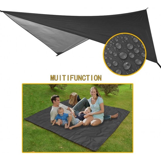 Portable Single Double Nylon High Strength Parachute Hammock Rainfly Set