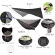 Portable Single Double Nylon High Strength Parachute Hammock Rainfly Set