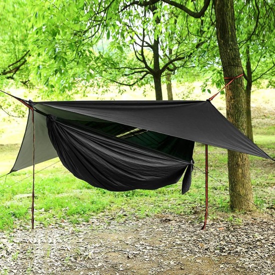 Portable Single Double Nylon High Strength Parachute Hammock Rainfly Set