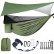 Camping Hammock - Hammocks with Mosquito Net Tent and Rain Fly Tarp, Portable Single & Double Nylon Parachute Hammock with Heavy Duty Tree Strap, Indoor Outdoor Backpacking Survival Travel