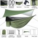 Camping Hammock - Hammocks with Mosquito Net Tent and Rain Fly Tarp, Portable Single & Double Nylon Parachute Hammock with Heavy Duty Tree Strap, Indoor Outdoor Backpacking Survival Travel