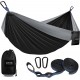 Kootek Camping Hammock, Camping Essentials, Lightweight Portable Double & Single Hammock with Tree Straps, Camping Gear for Outside Hiking Camping Beach Backpack Travel