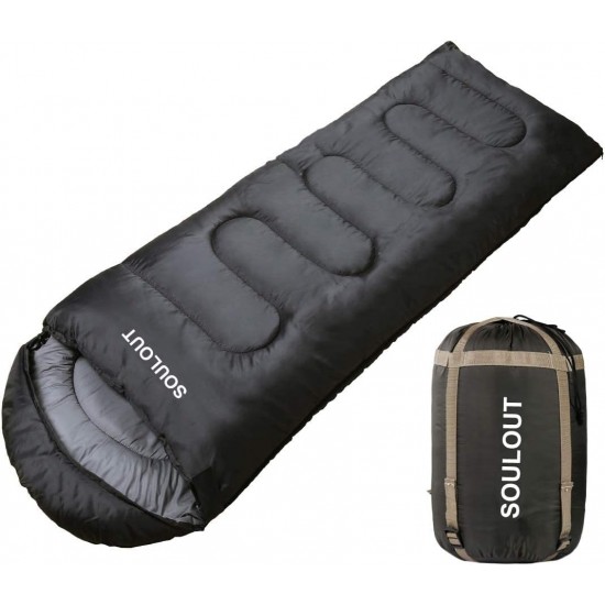 Sleeping Bag,3-4 Seasons Warm Cold Weather Lightweight, Portable, Waterproof Sleeping Bag with Compression Sack for Adults & Kids - Indoor & Outdoor: Camping, Backpacking, Hiking