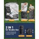 Double Sleeping Bag, XL Queen Size Two Person Sleeping Bag with Pillow, Youth Sleeping Bag for Cold/Warm Weather with Internal Pocket, Camping Sleeping Bag for Adult Mens Hiking/Backpacking Outdoor