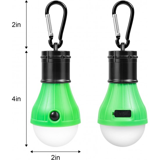 Led Camping Lantern USB Rechargeable,Outdoor Tent Lights for Camping Hanging,Kids with Clip Hook Camping Flashlight (4 Packs Black)