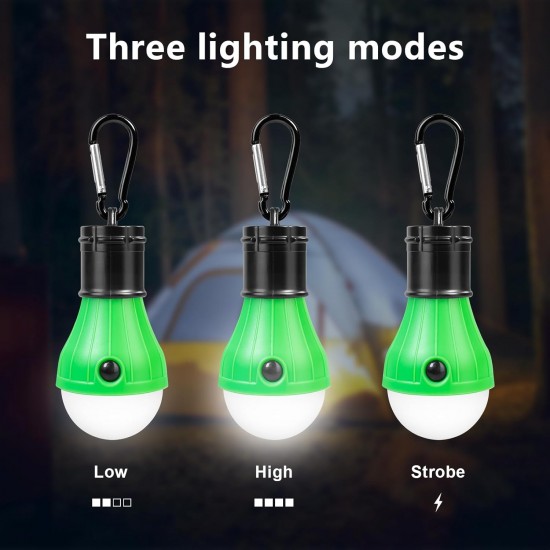 Led Camping Lantern USB Rechargeable,Outdoor Tent Lights for Camping Hanging,Kids with Clip Hook Camping Flashlight (4 Packs Black)