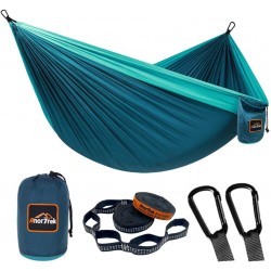 Camping Hammock, Super Lightweight Portable Parachute Hammock with Two Tree Straps Single or Double Nylon Travel Tree Hammocks for Camping Backpacking Hiking