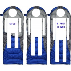 0 Degree Winter Sleeping Bags for Adults Camping (450GSM) - Temp Range (5F–32F) Portable Waterproof Compression Sack- Camping Sleeping Bags for Big and Tall in Env Hoodie: Backpacking Hiking 4 Season