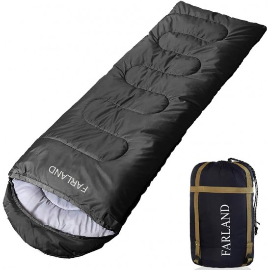 FARLAND Sleeping Bags 20℉ for Adults Teens Kids with Compression Sack Portable and Lightweight for 3-4 Season Camping, Hiking,Waterproof, Backpacking and Outdoors